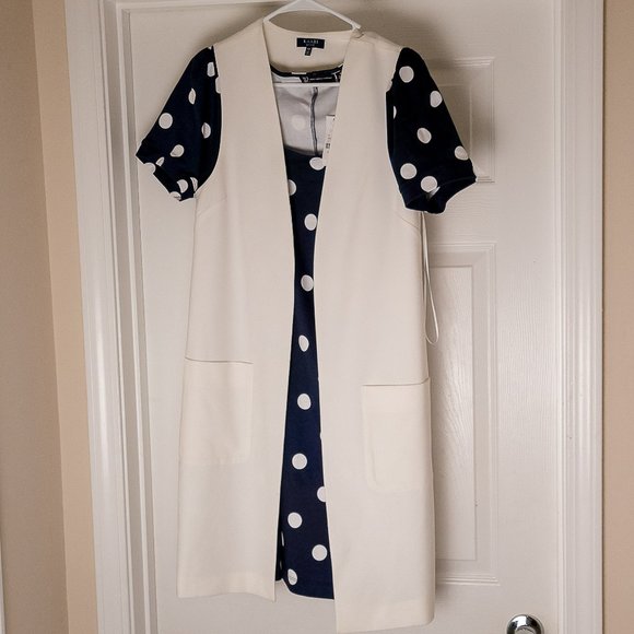 Kaari Blue M Size Woven Duster Vest - Picture 2 of 7